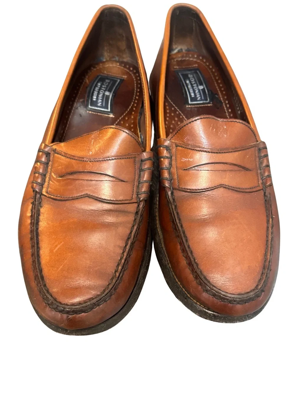 Bostonian Classic Men's Brown Leather Penny Loafers Size 10 D/M